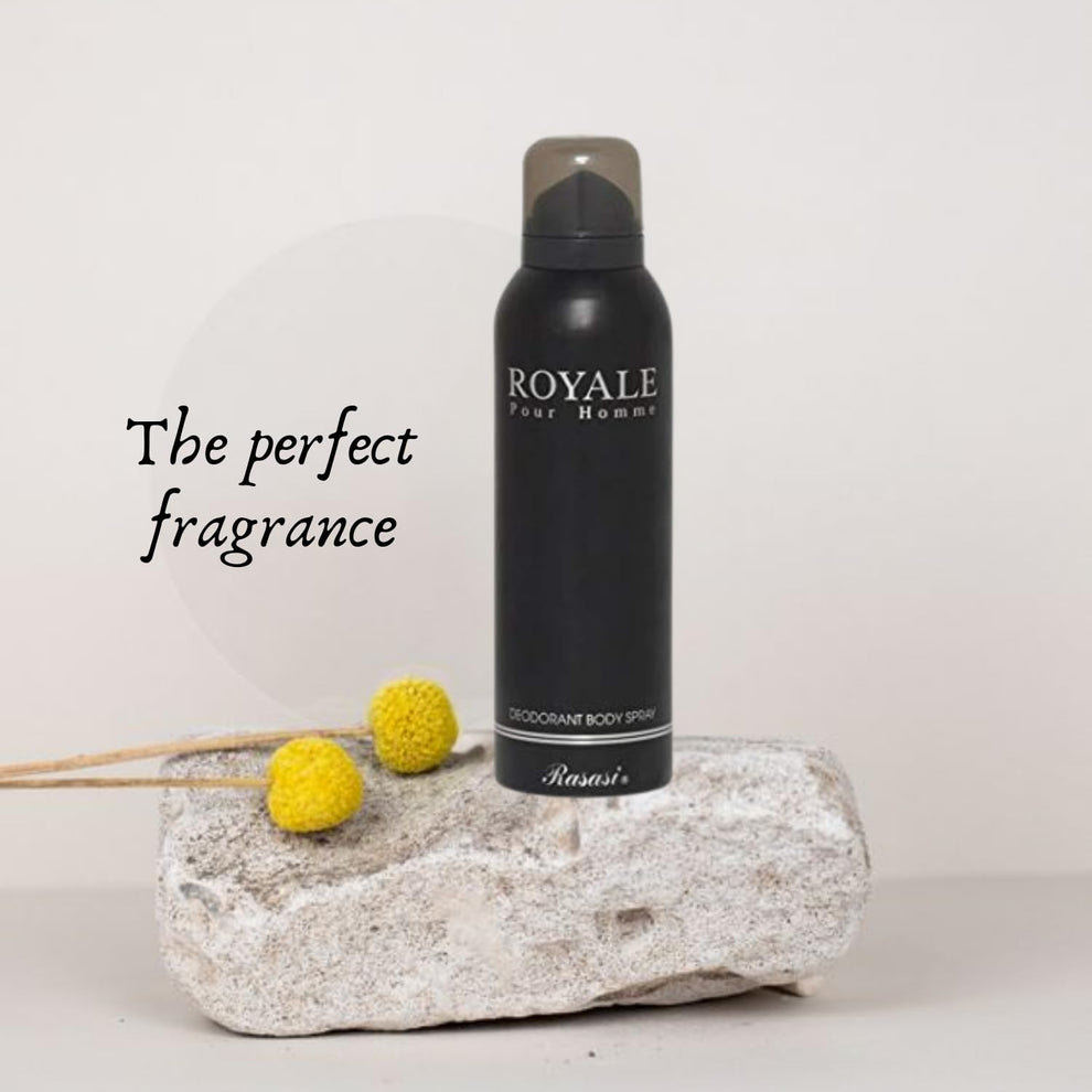 Original Rasasi Royale Pour Homme Deodorant Body Spray 200 ML